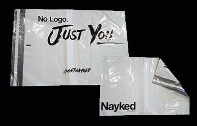 nayked apparel mailing bags - stylish printed mailing bags