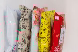 mailers stacked