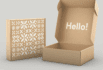 white on kraft mailer box
