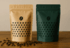 two custom coffee bags with print