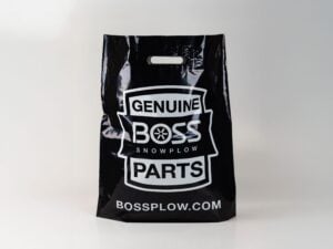 black plastic retail bag
