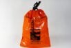 orange drawstring retail plastic bag