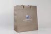 paper retail bag blue logo