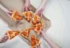 eating pizza